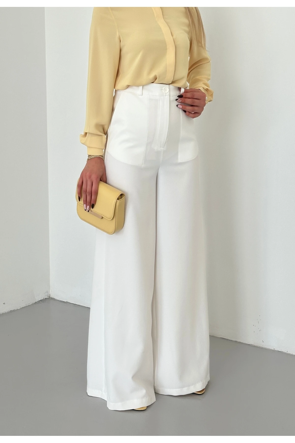 Double Bol Paçalı Palazzo Pantolon