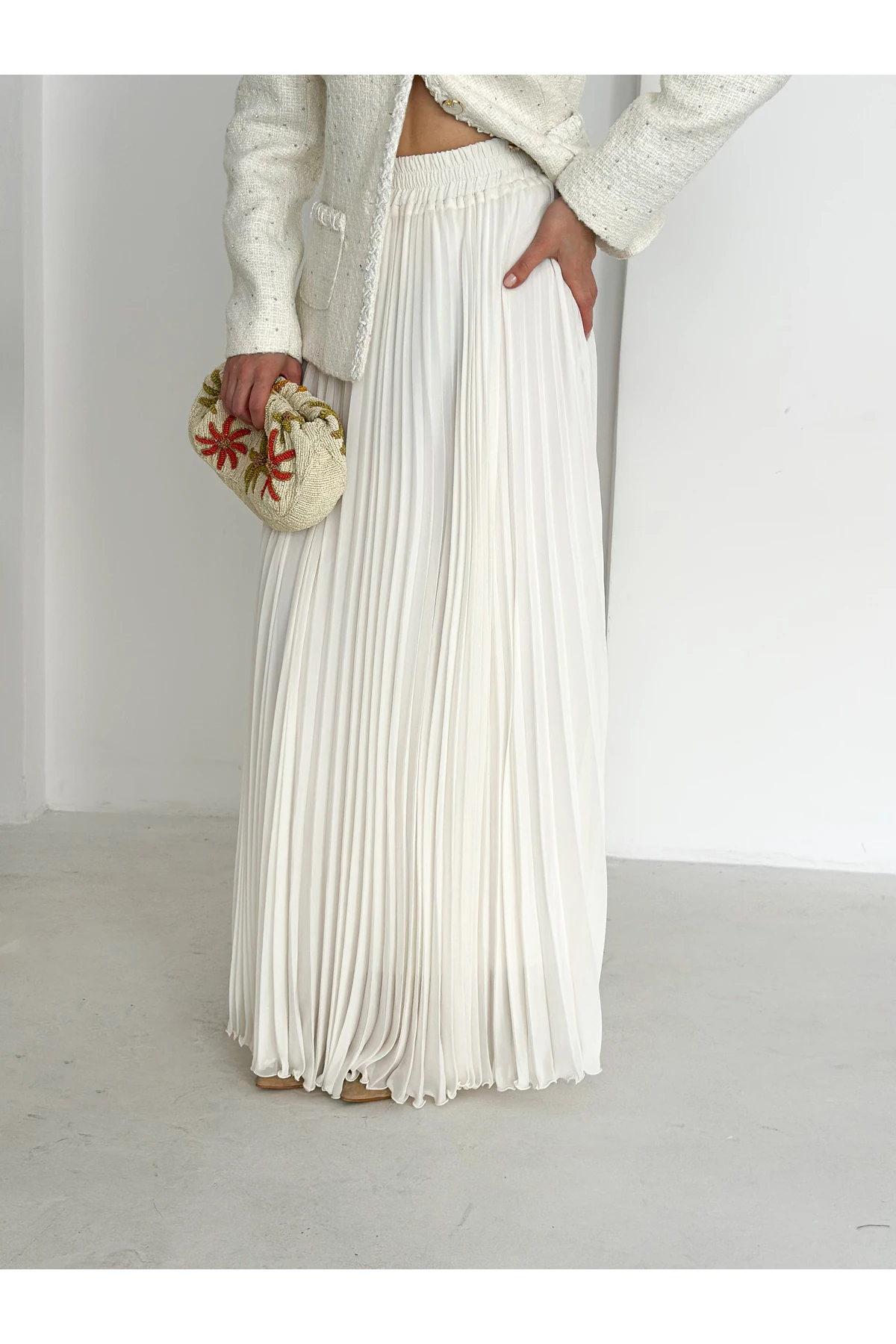 Lüks Pilise Etekli İkili Takım