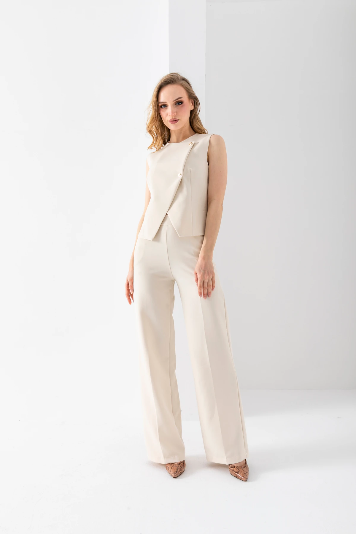 Kadın İkili Takım Yelek Pantolon