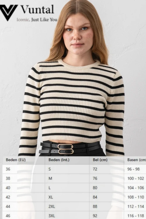 Çift Kemerli Nervürlü Şık Pantolon