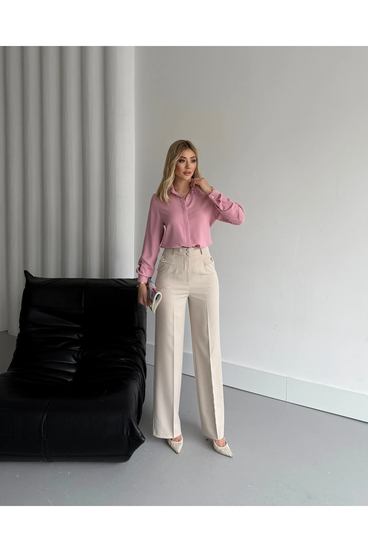 Çift Düğmeli Şık Pantolon
