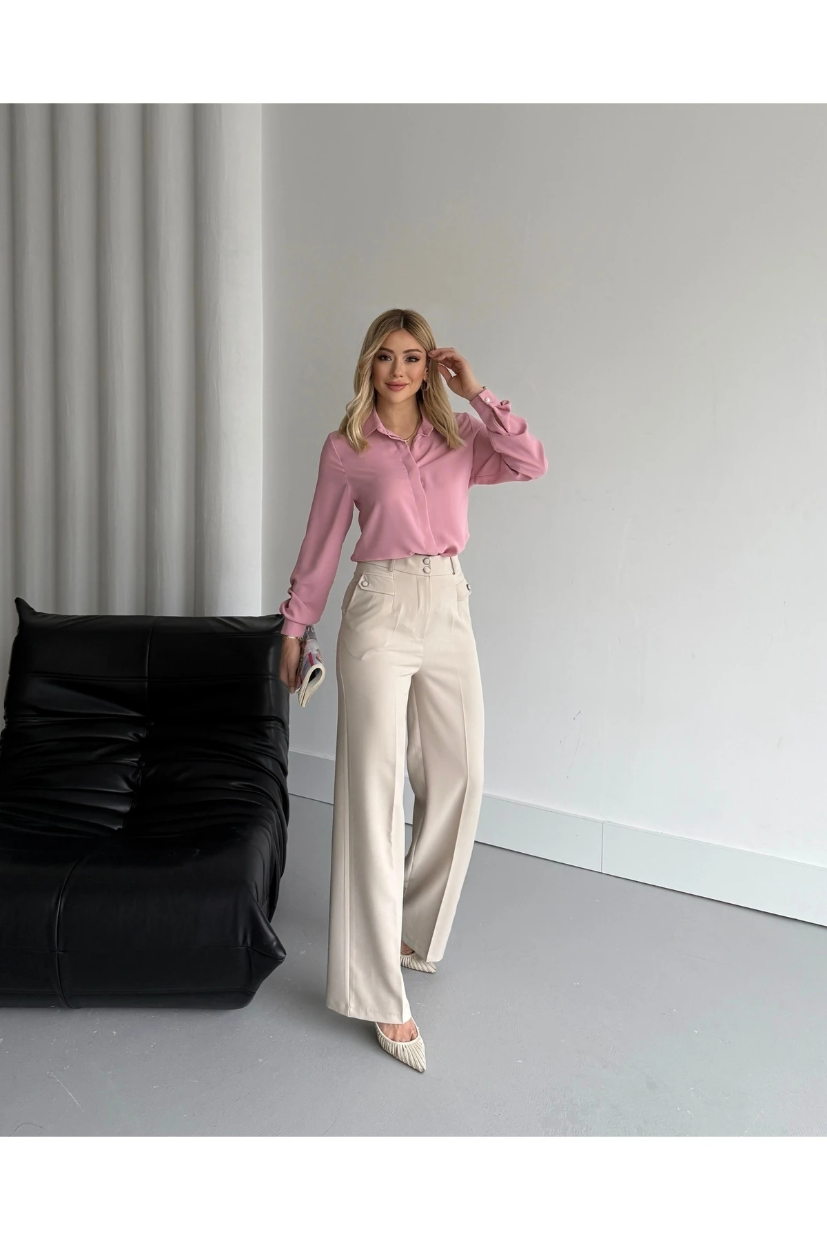 Çift Düğmeli Şık Pantolon