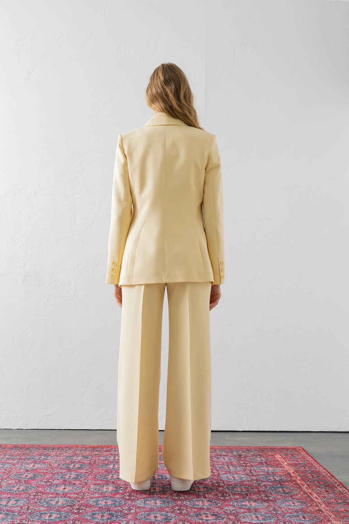 Takım Elbise Tek Düğmeli Blazer Ceket Pantolon Yelek Üçlü Takım