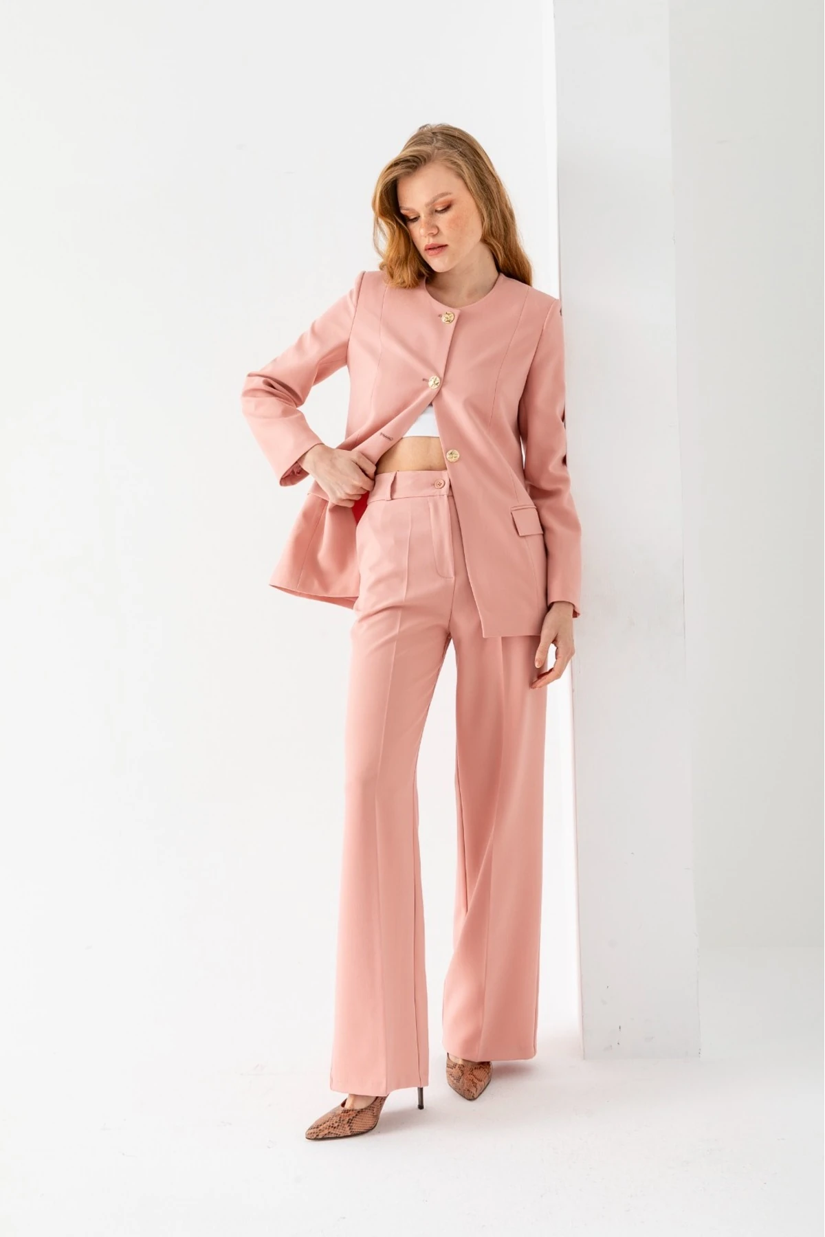 Kadın Spor Şık Blazer Takım Elbise