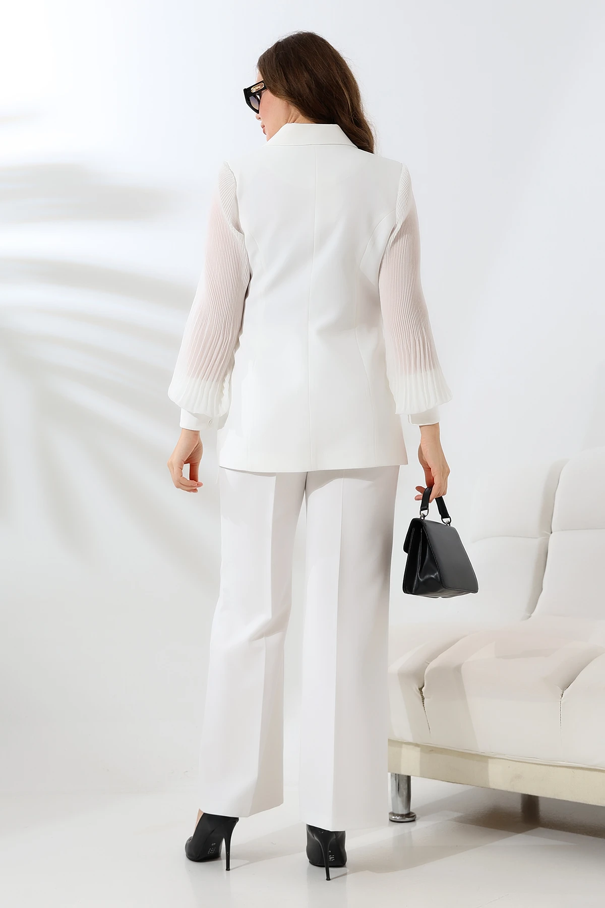 ŞİFON KOLLU İKİLİ BLAZER TAKIM