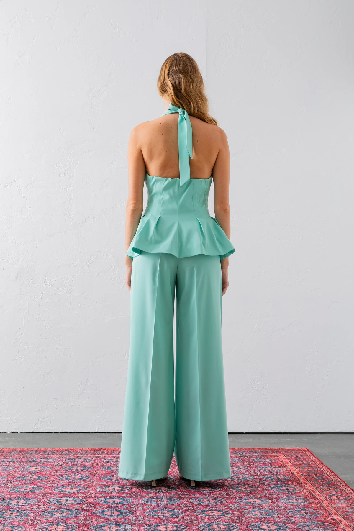 Volanlı Yelek İkili Takım