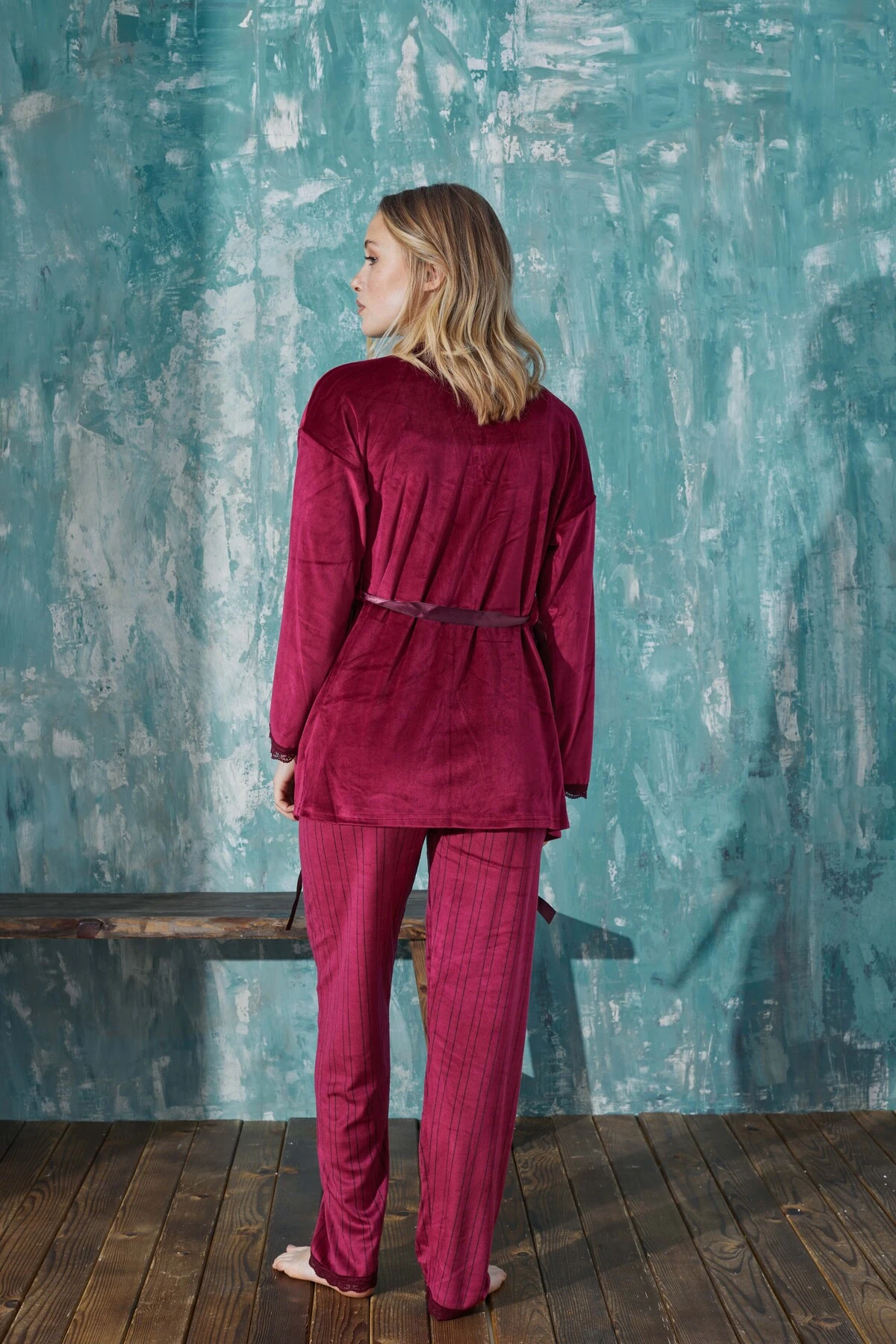 KADİFE 3'LÜ TKM ALT ÇİZGİLİ