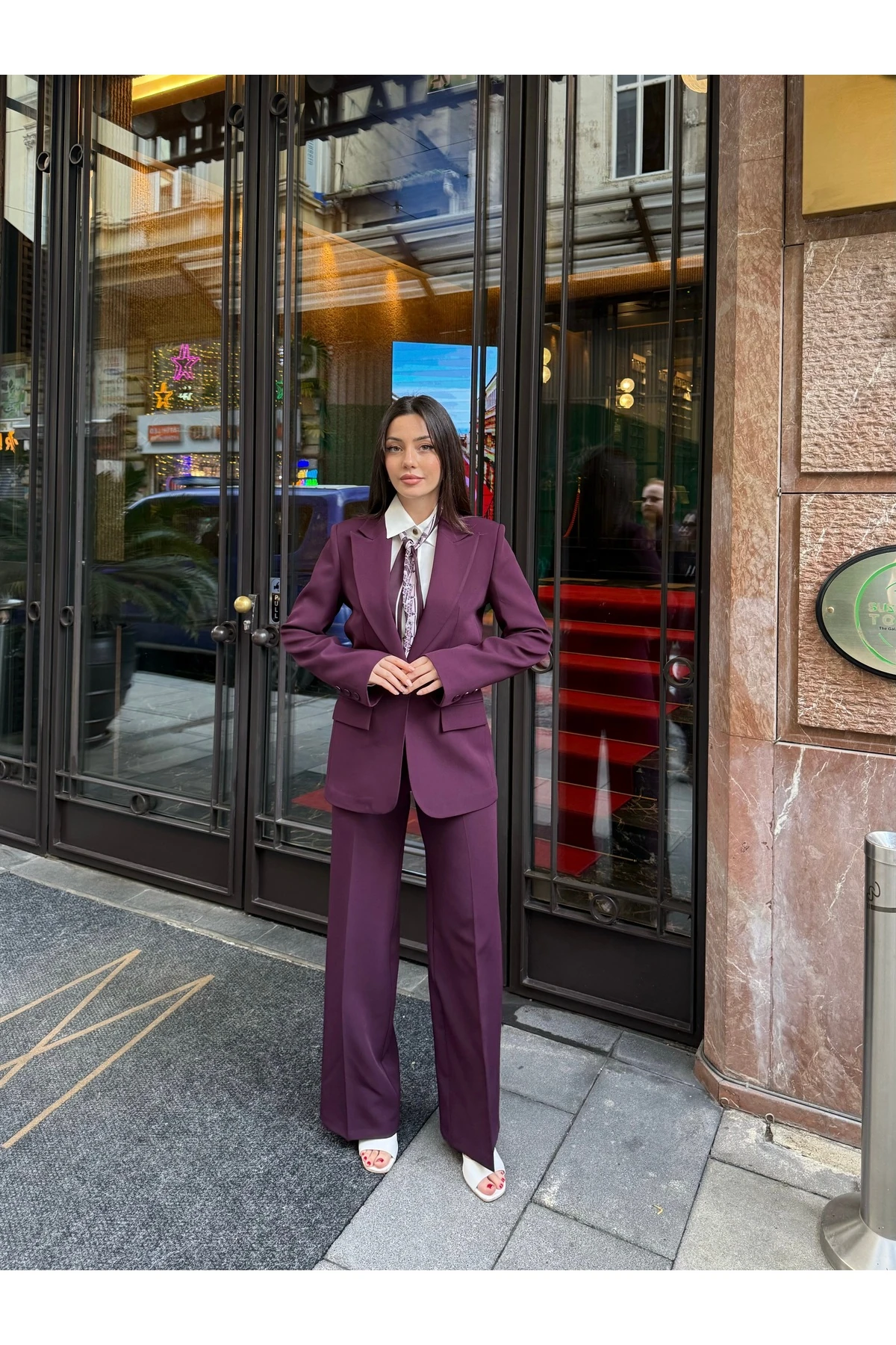 Blazer Takım Elbise Tek Düğme Ceket Pantalon