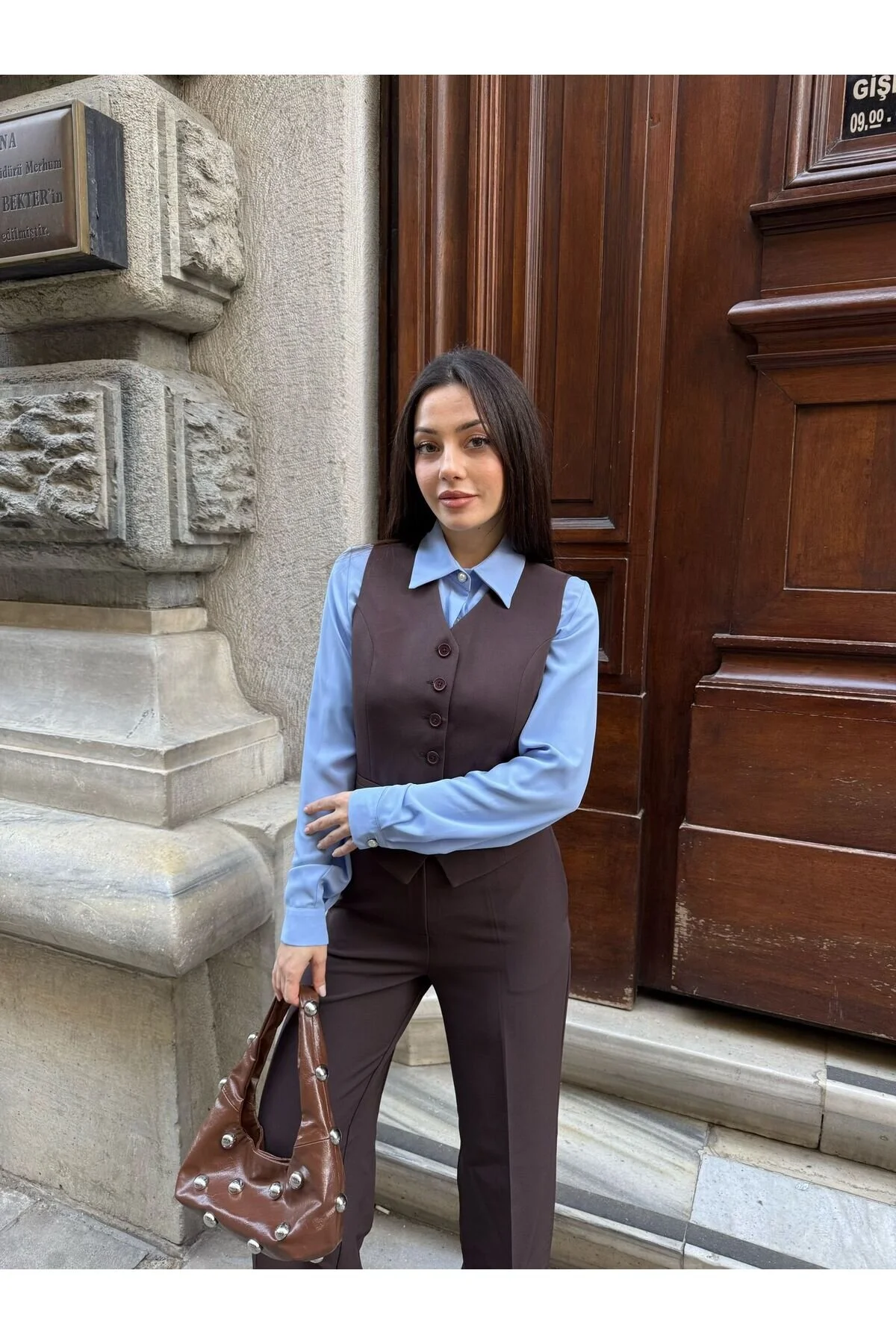  Kadın Yelek - acı kahve