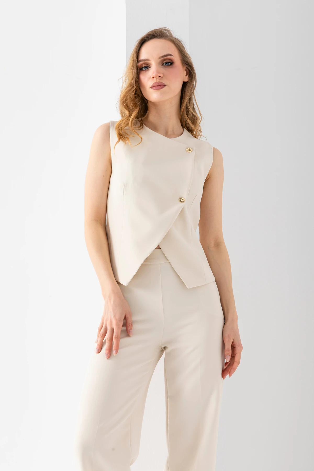 Kadın İkili Takım Yelek Pantolon