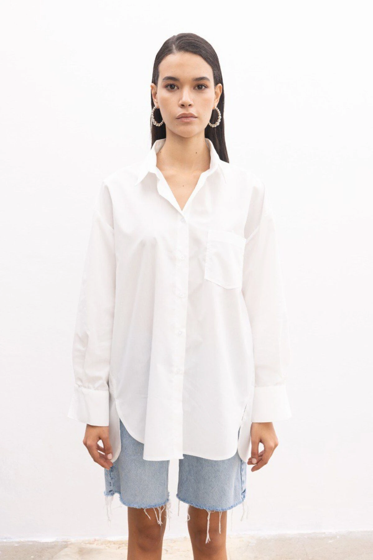 Oversize Poplin Gömlek