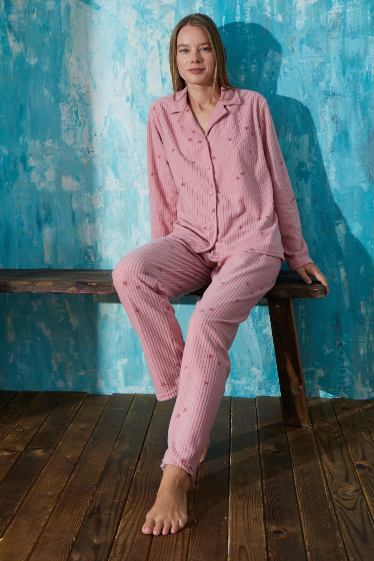 Fitilli Polar Düğmeli Takım 16201-36