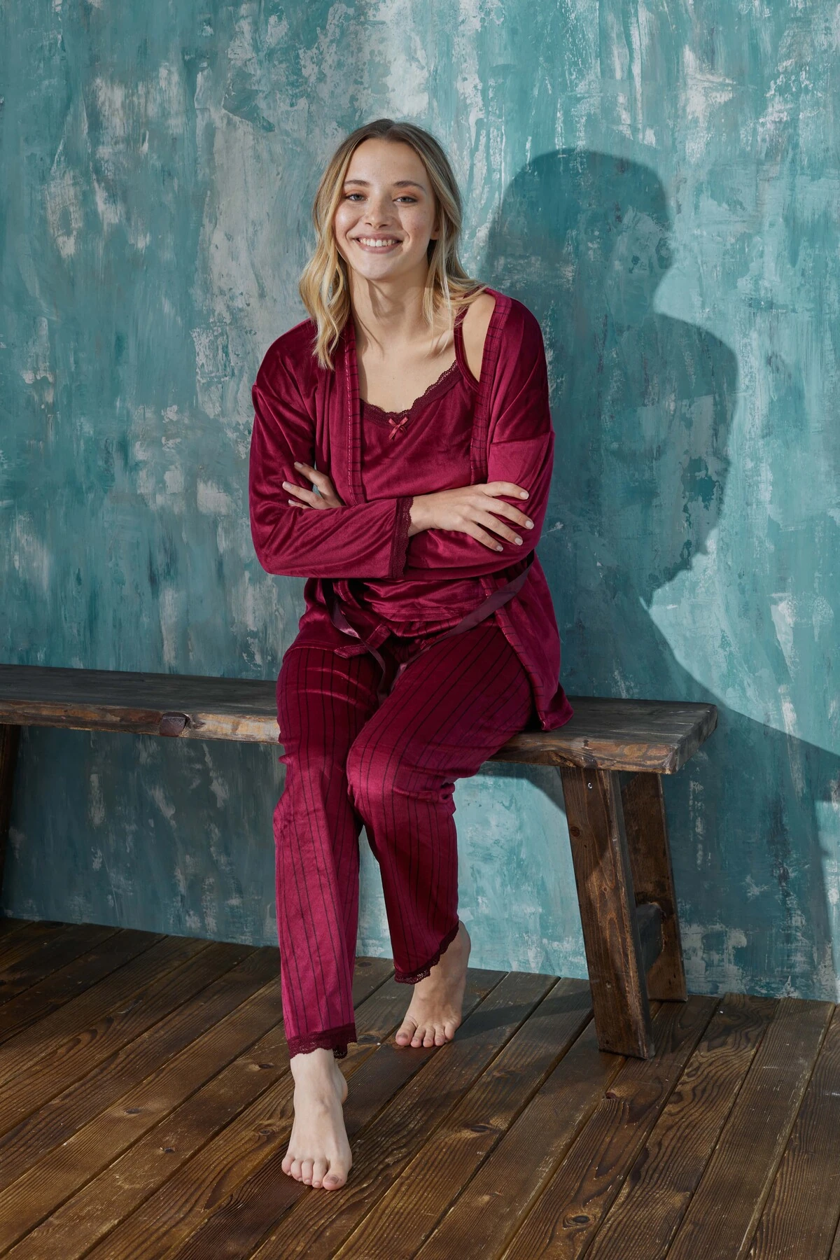 KADİFE 3'LÜ TKM ALT ÇİZGİLİ