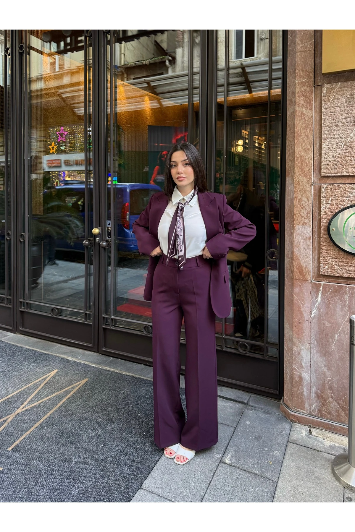 Blazer Takım Elbise Tek Düğme Ceket Pantalon