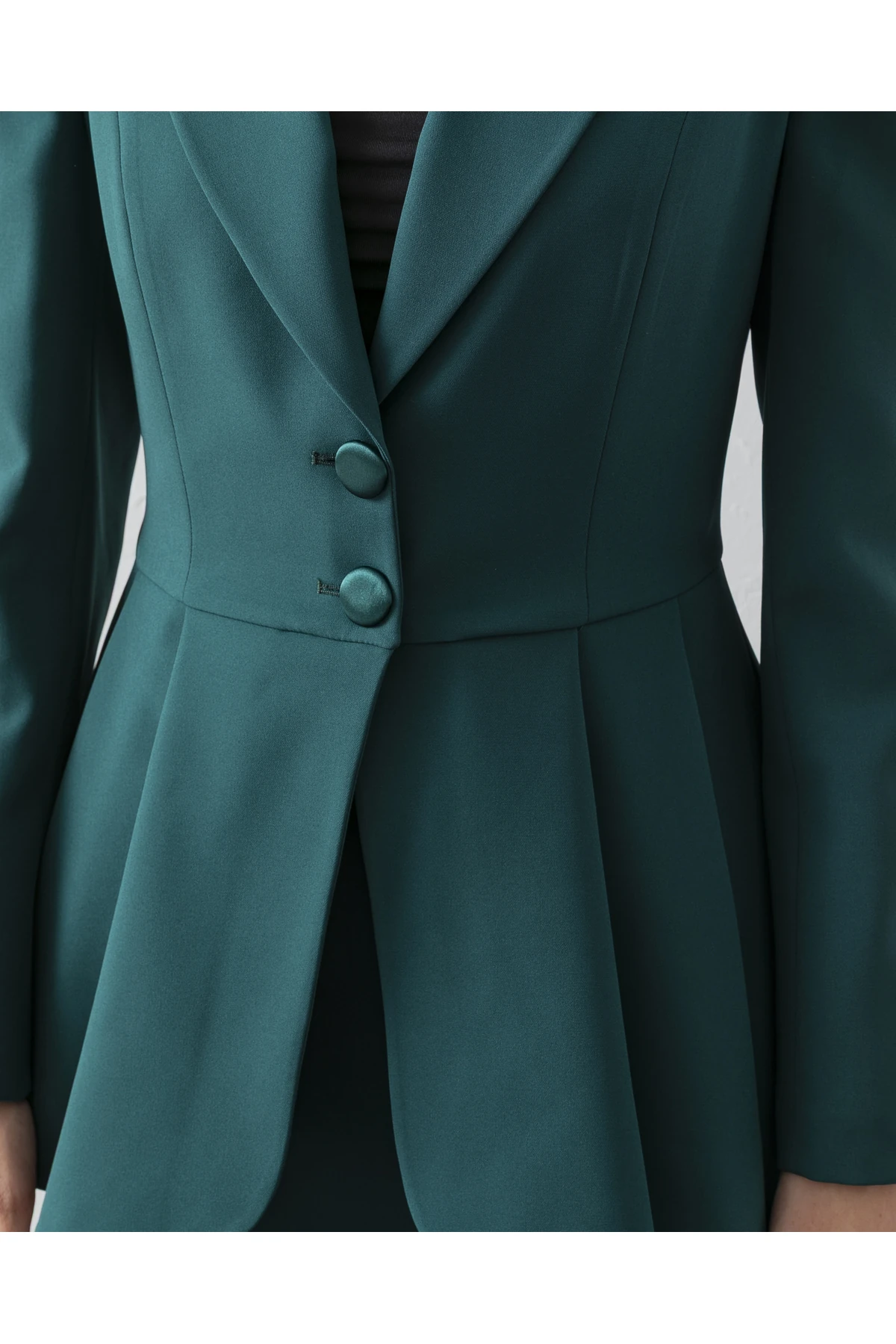 Ruffled Blazer & Skirt Two-Piece Set