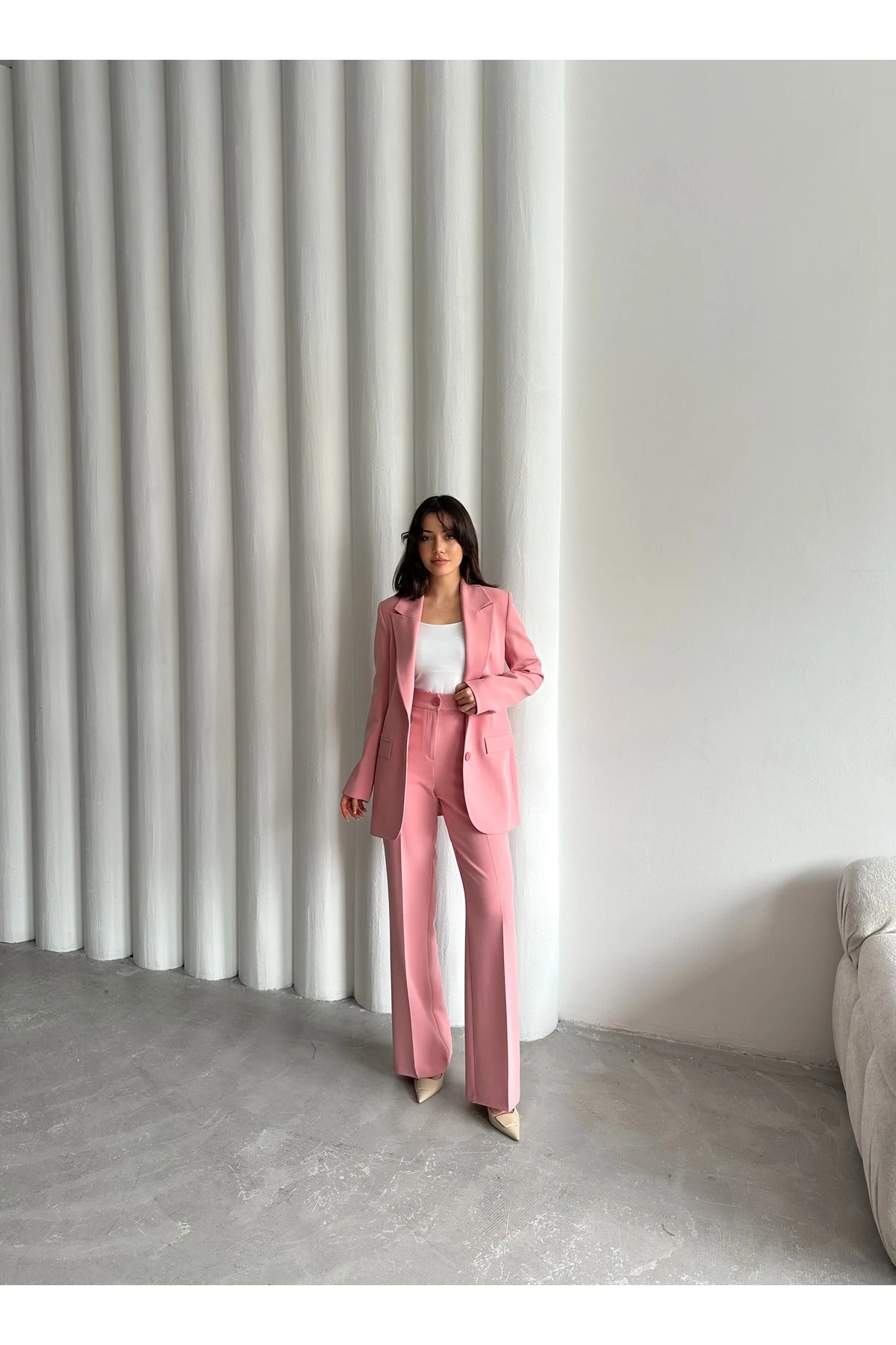 Blazer Suit with Two-Button Closure