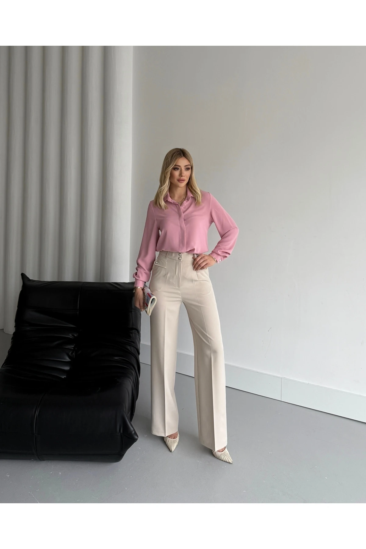 Çift Düğmeli Şık Pantolon