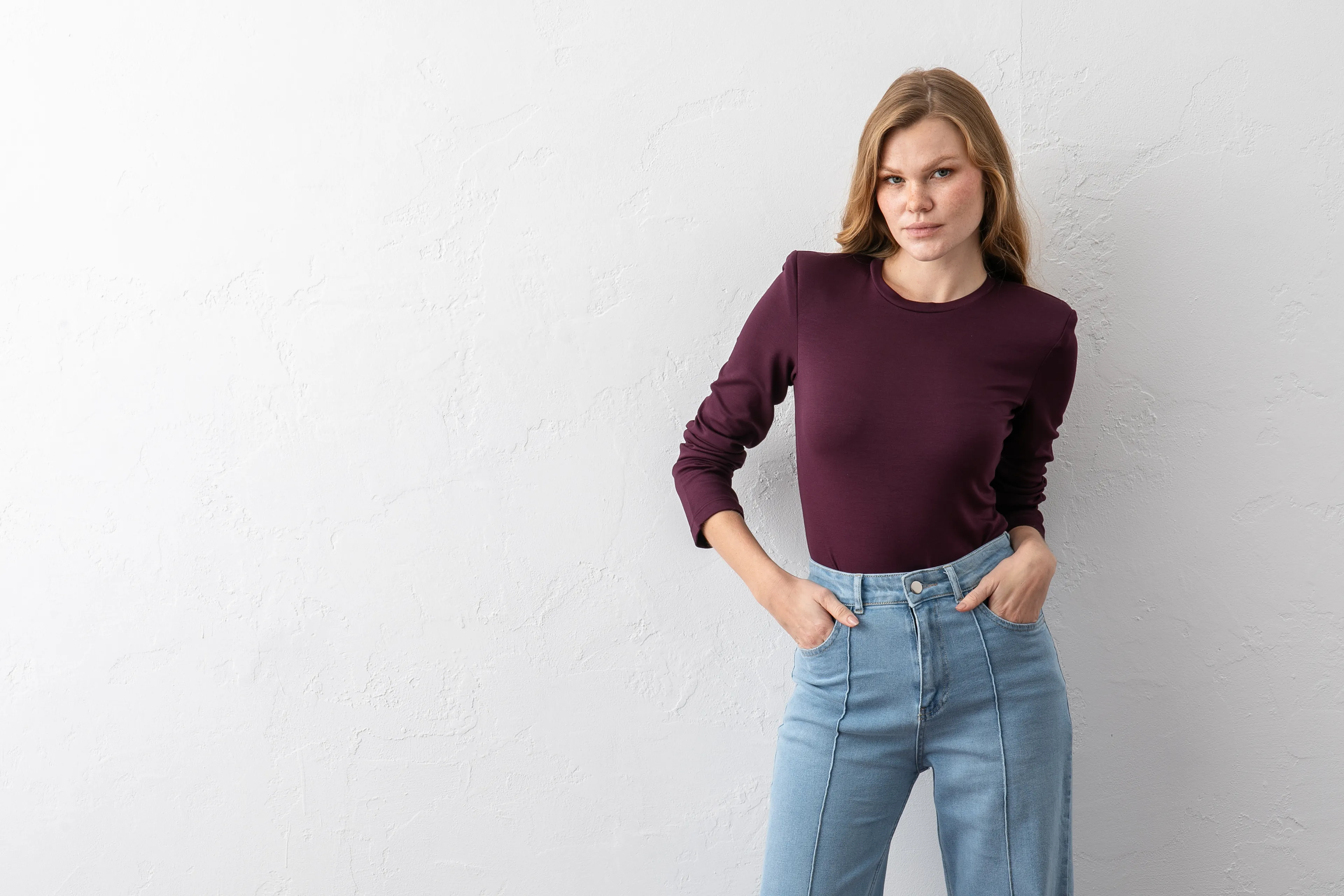 Yüksek Belli Nervürlü Kot Pantolon