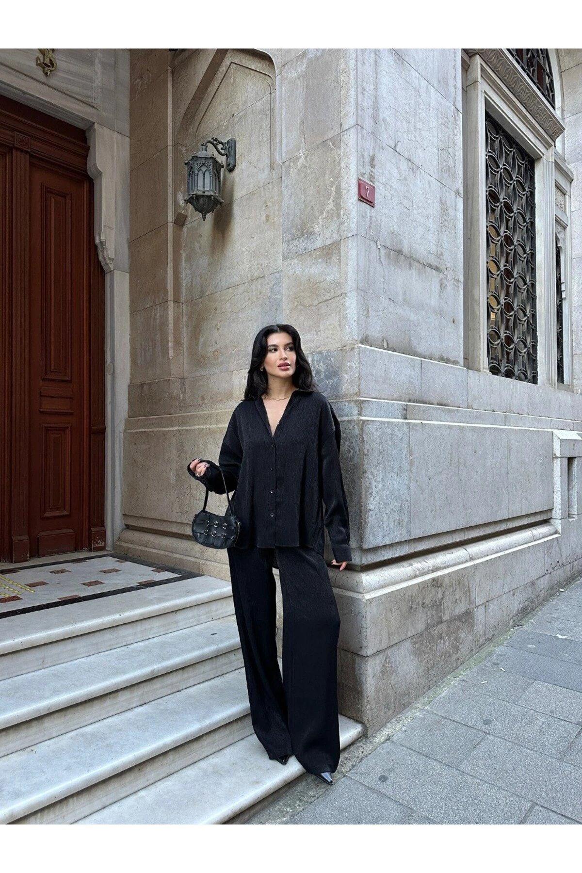 Parıltılı İkili Takım 9653-08 - Black