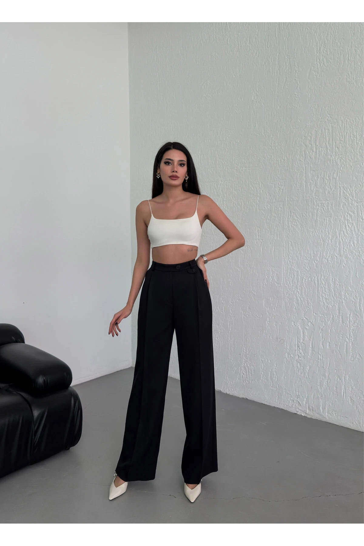 PİLELİ BOL PAÇA PANTOLON