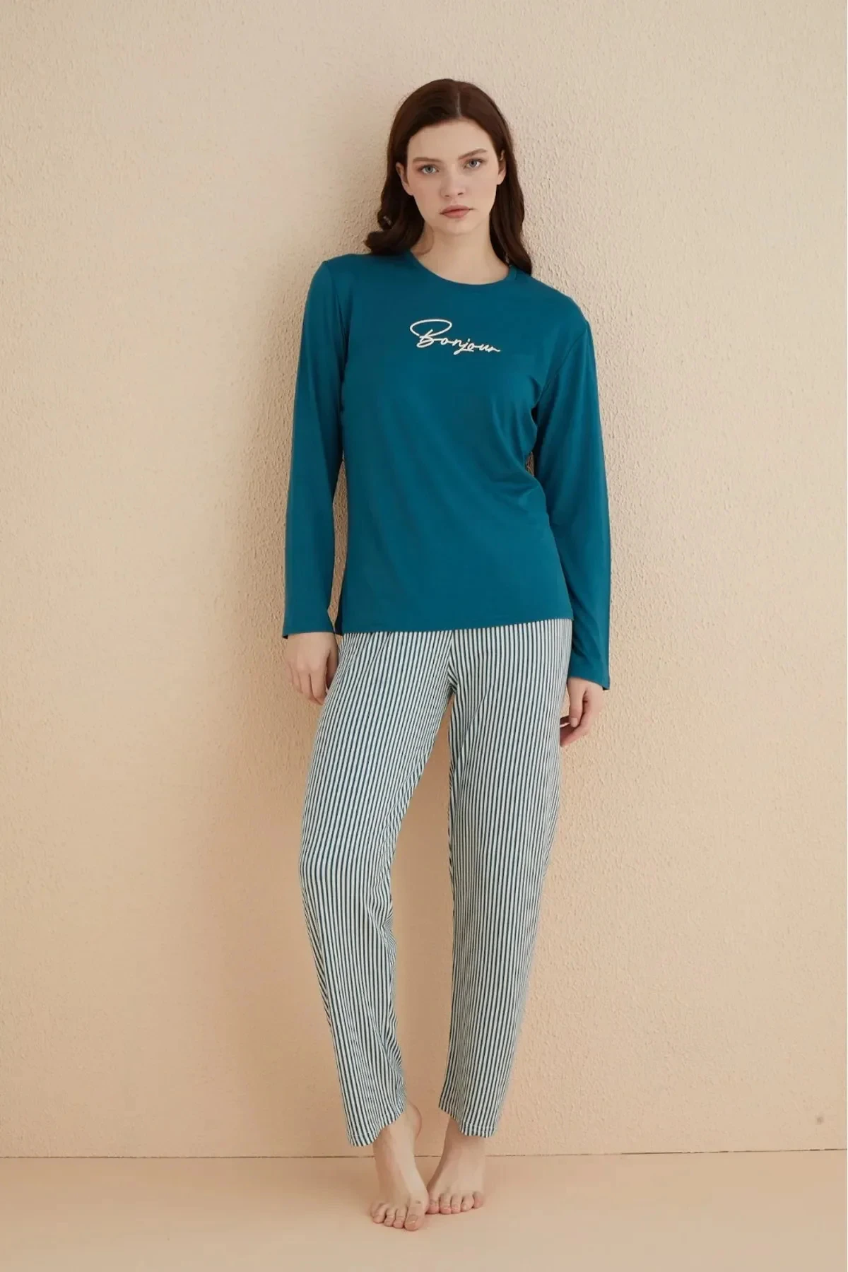 Milan Kareli Pijama Takmı 50701-25