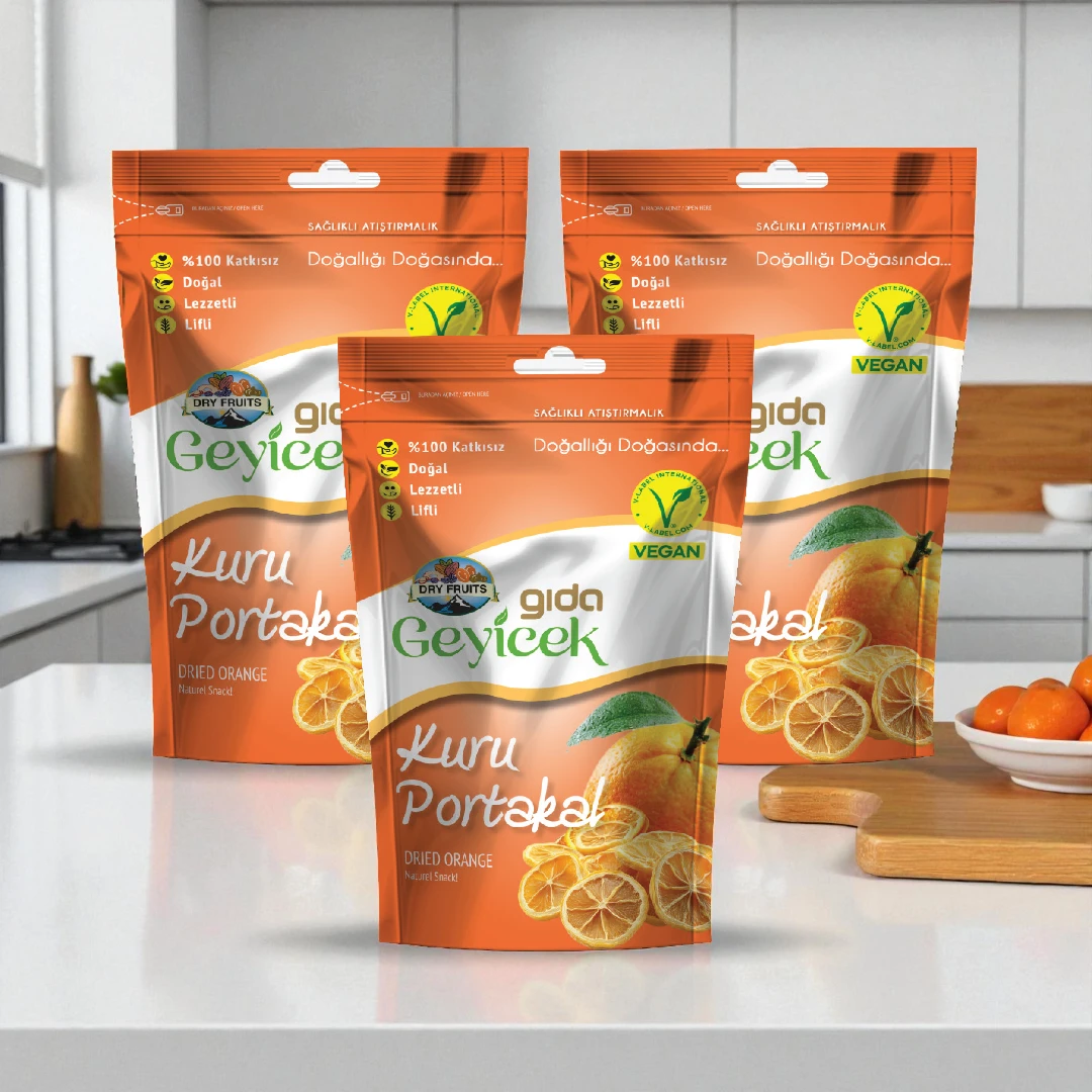 Geyicek Gıda 3'lü Kurutulmuş Portakal Paketi 50 Gr