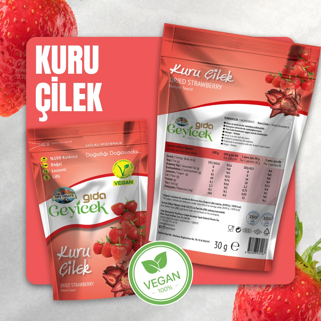 Geyicek Gıda Çilek Ve Dostları 3x30 Gr (Karpuz/Çilek/Kavun)