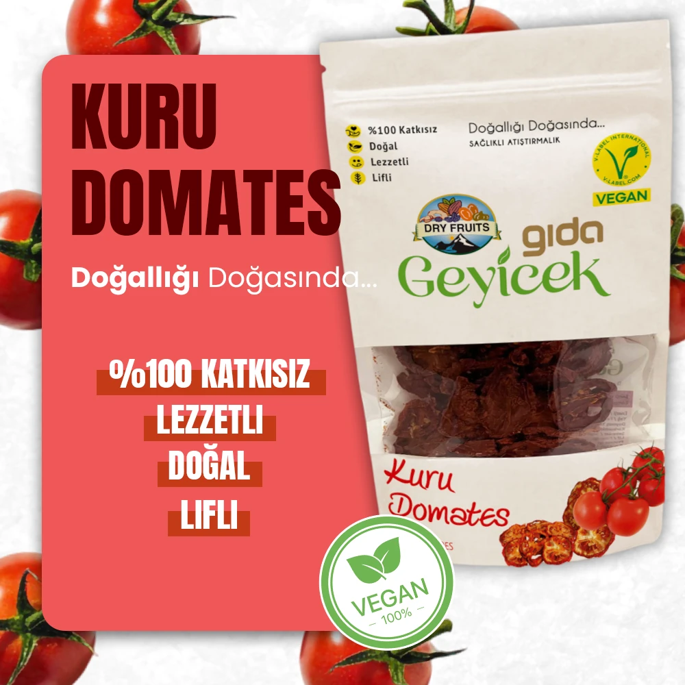 Geyicek Gıda Kurutulmuş Domates 100 Gr