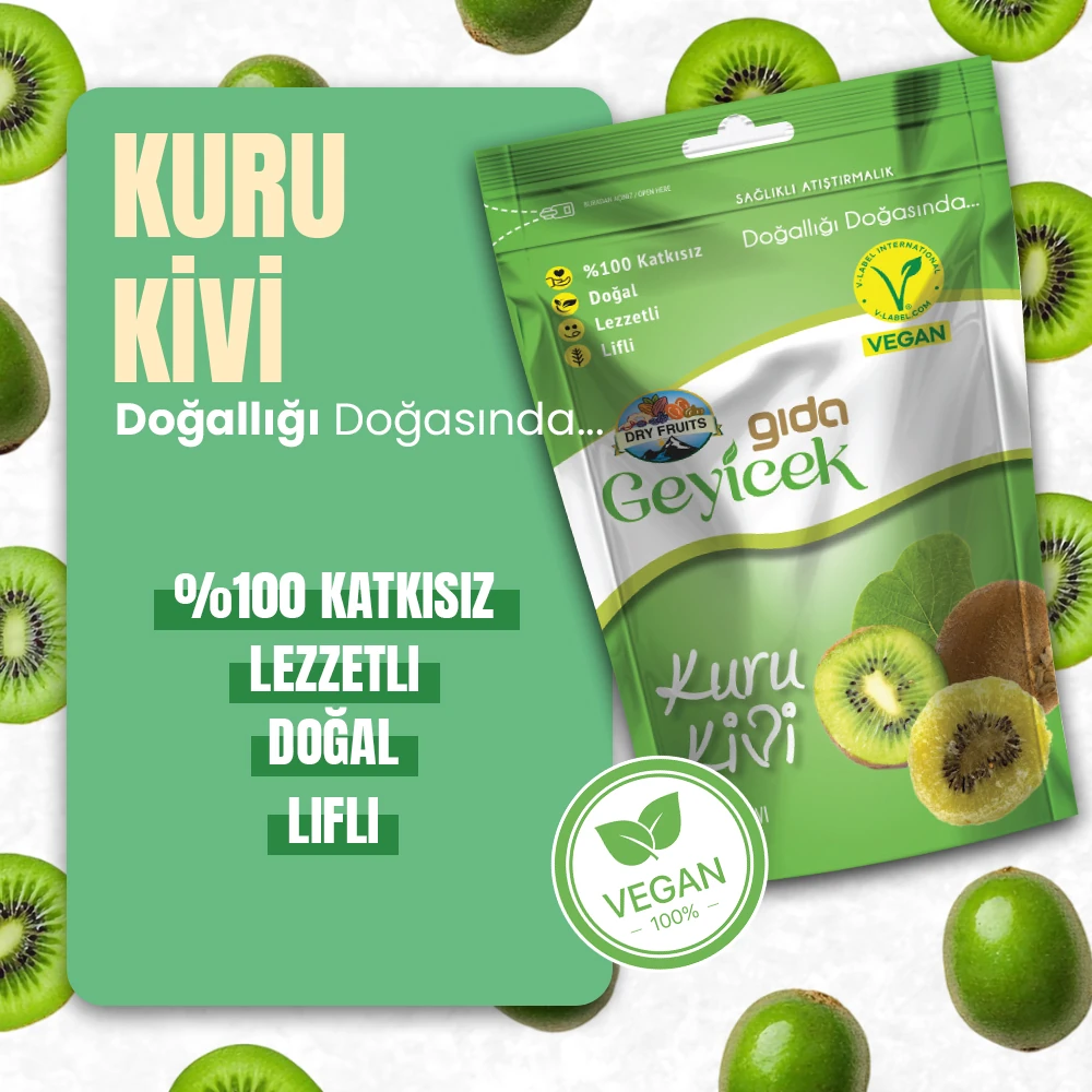 Geyicek Gıda Kurutulmuş Kivi 30 Gr