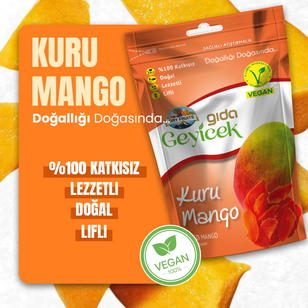 Geyicek Gıda Kurutulmuş Mango 30 Gr