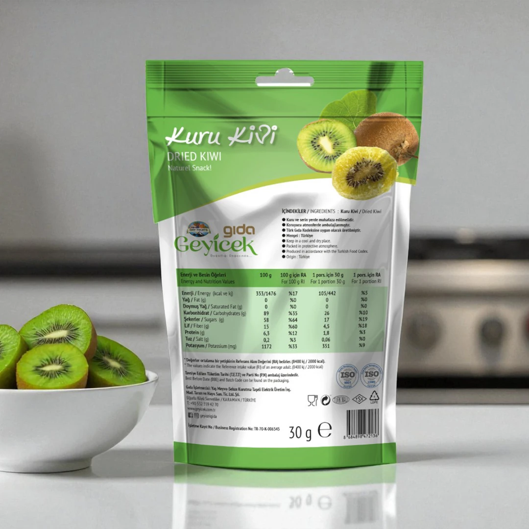 Geyicek Gıda Kurutulmuş Kivi 30 Gr