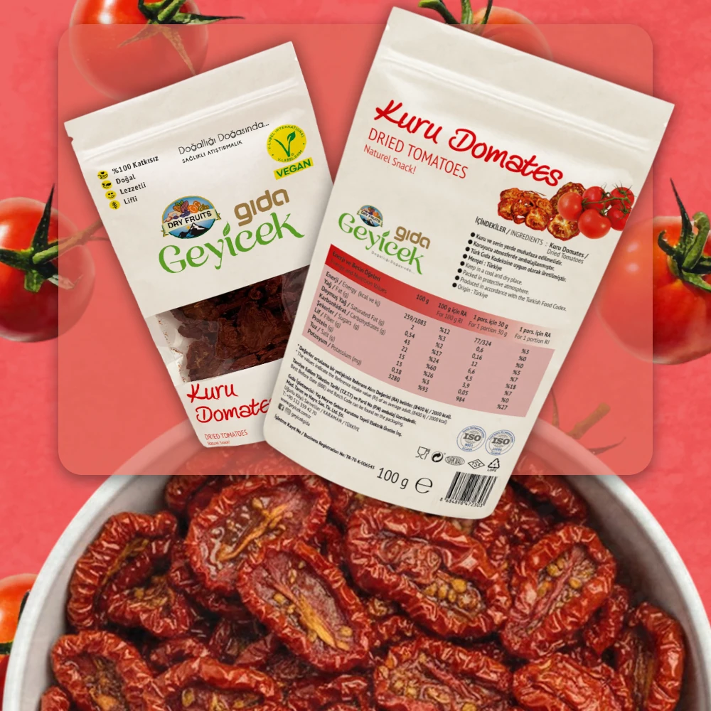 Geyicek Gıda Kurutulmuş Domates 100 Gr