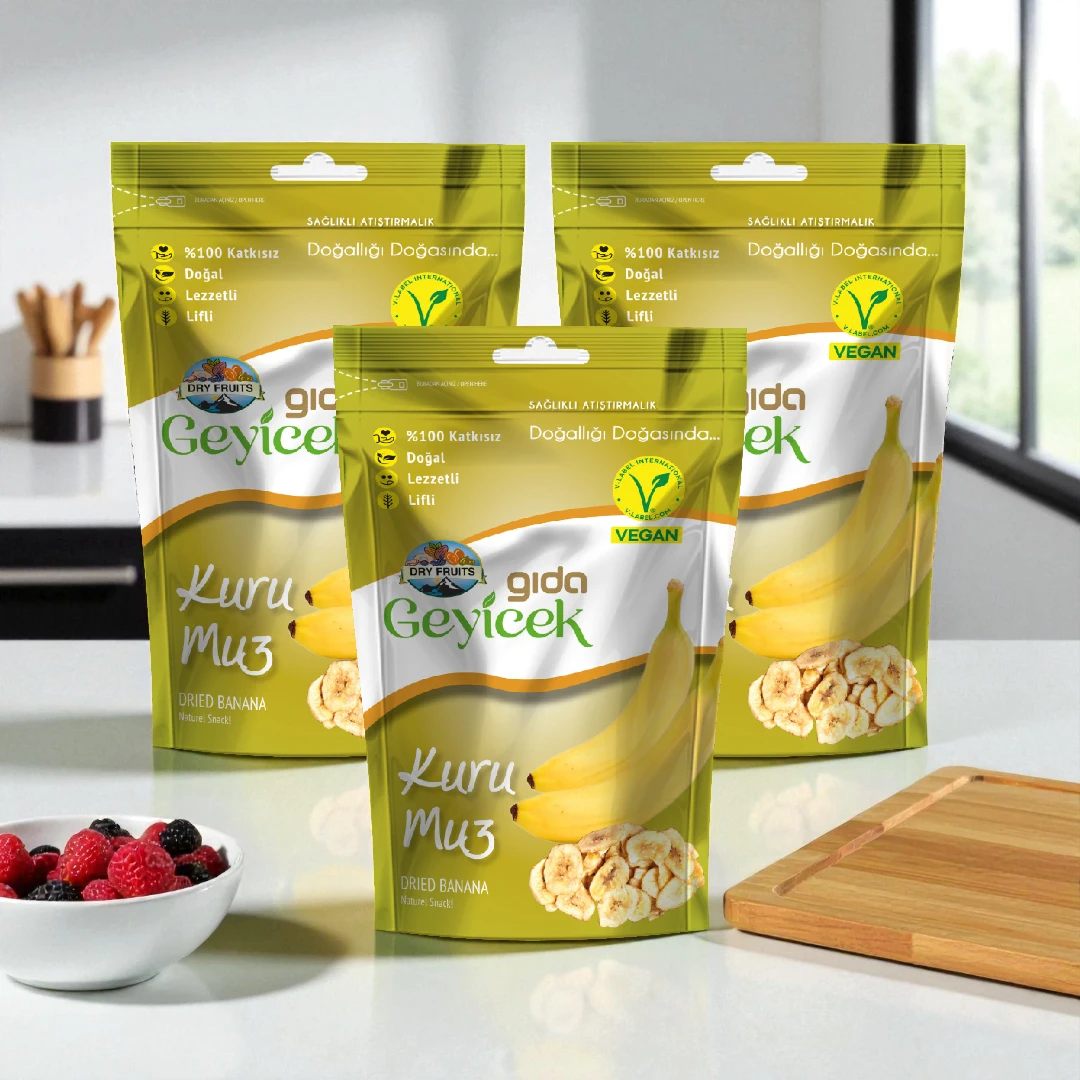 Geyicek Gıda 3'lü Kurutulmuş Muz 30 Gr