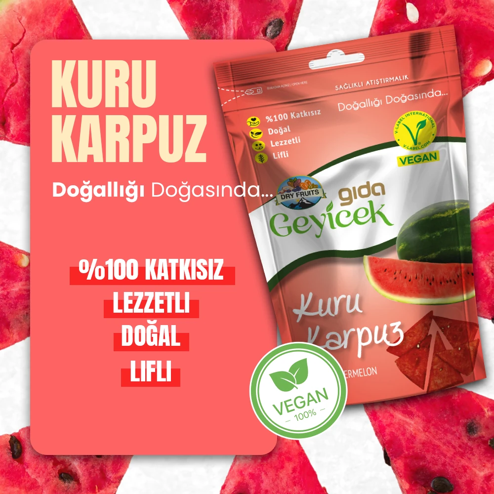 Geyicek Gıda Kurutulmuş Karpuz 30 Gr