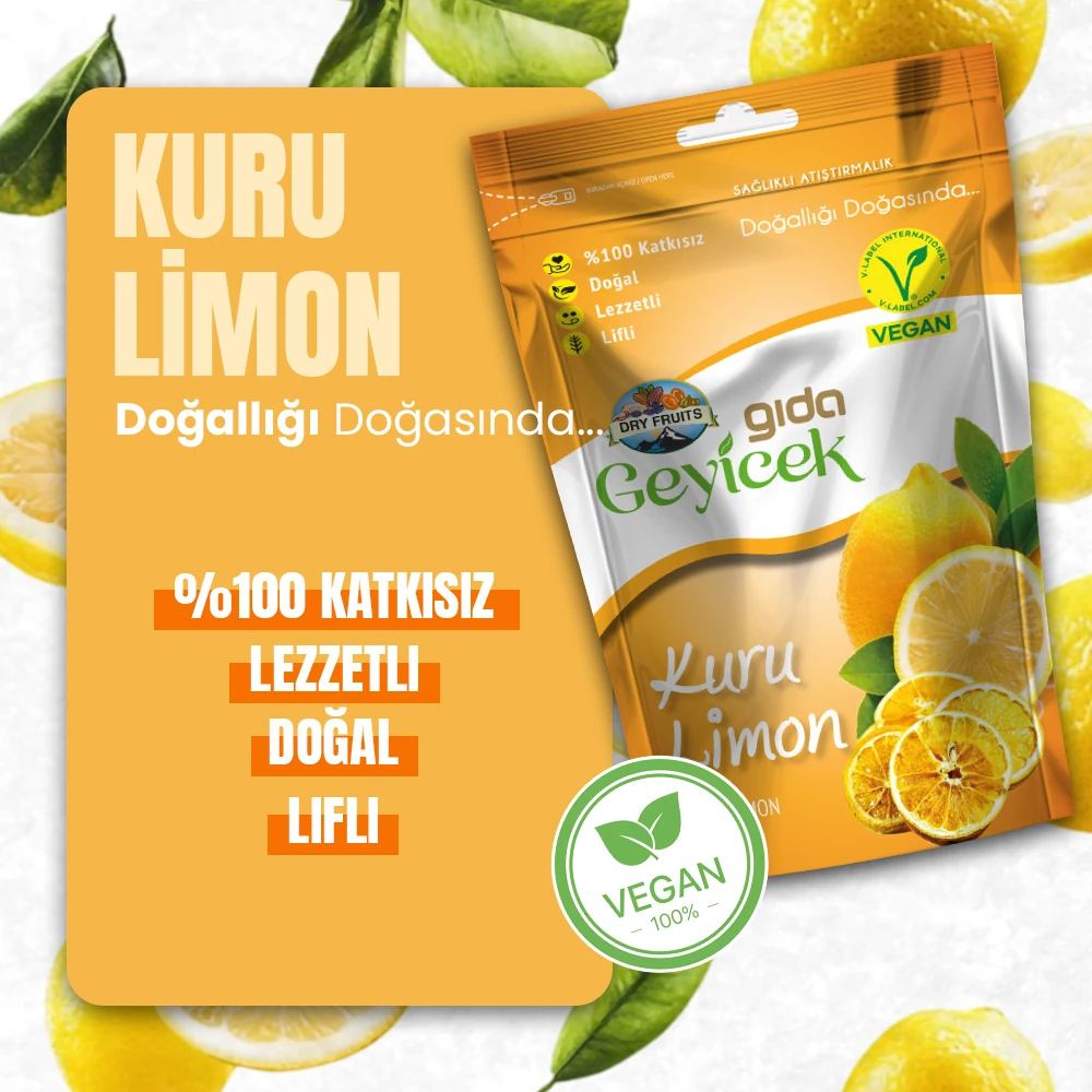 Geyicek Gıda Kurutulmuş Limon 30 Gr 