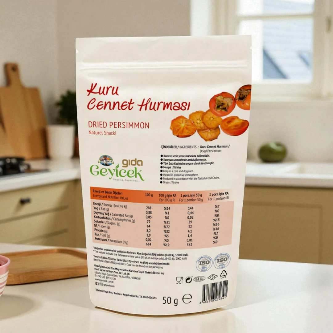 Geyicek Gıda 3'lü Kurutulmuş Cennet Hurması 50 Gr