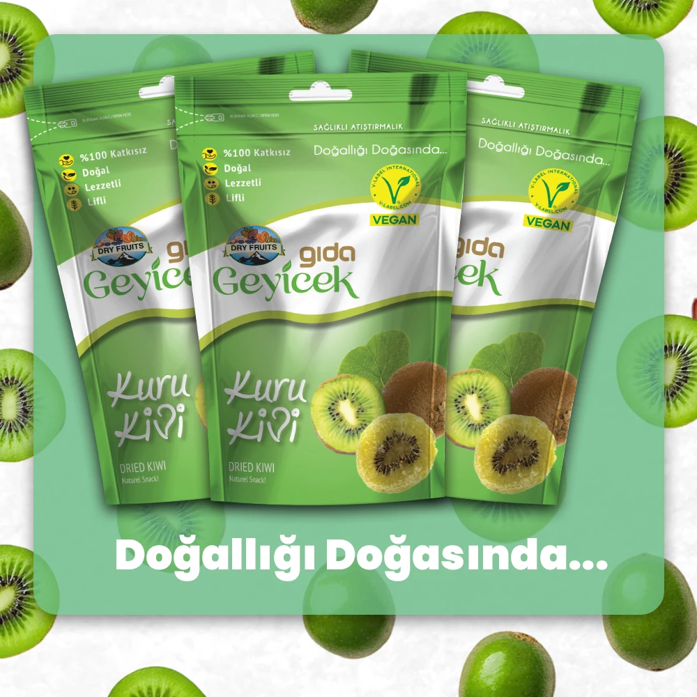 Geyicek Gıda 3'lü Kurutulmuş Kivi 30 Gr