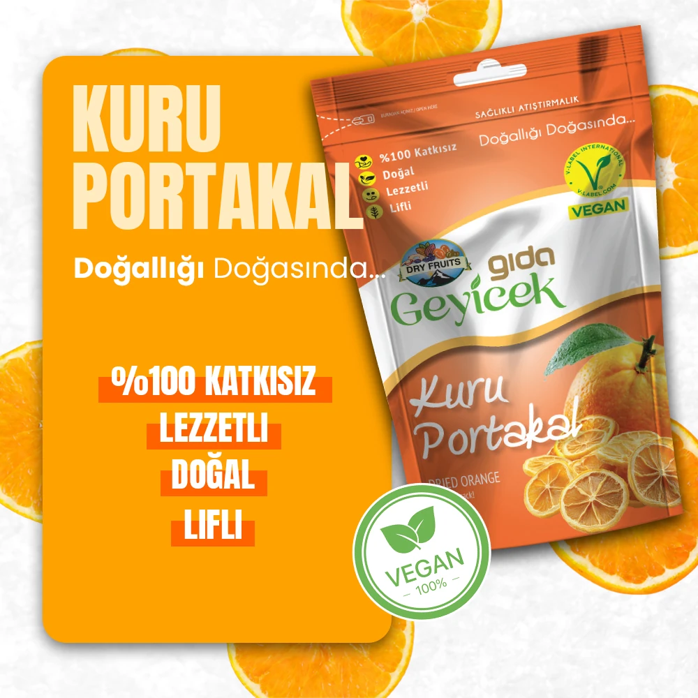 Geyicek Gıda Kurutulmuş Portakal 50 Gr 