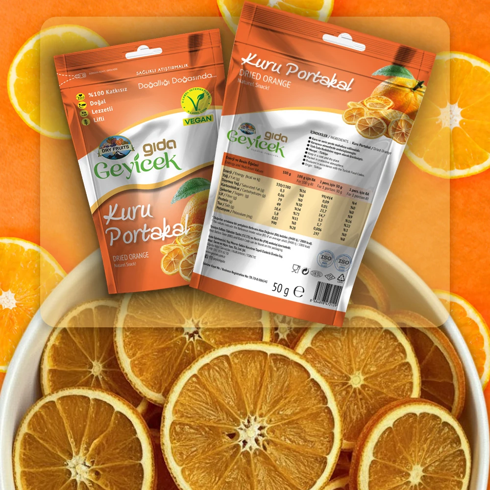 Geyicek Gıda Kurutulmuş Portakal 50 Gr 