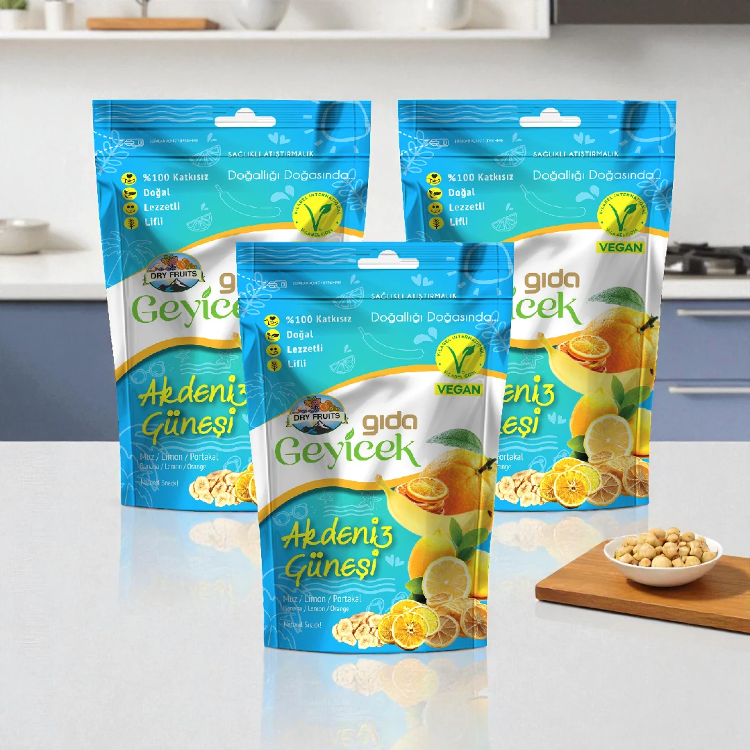 Geyicek Gıda 3'lü Akdeniz Güneşi 50 Gr (Muz/Portakal/Limon)