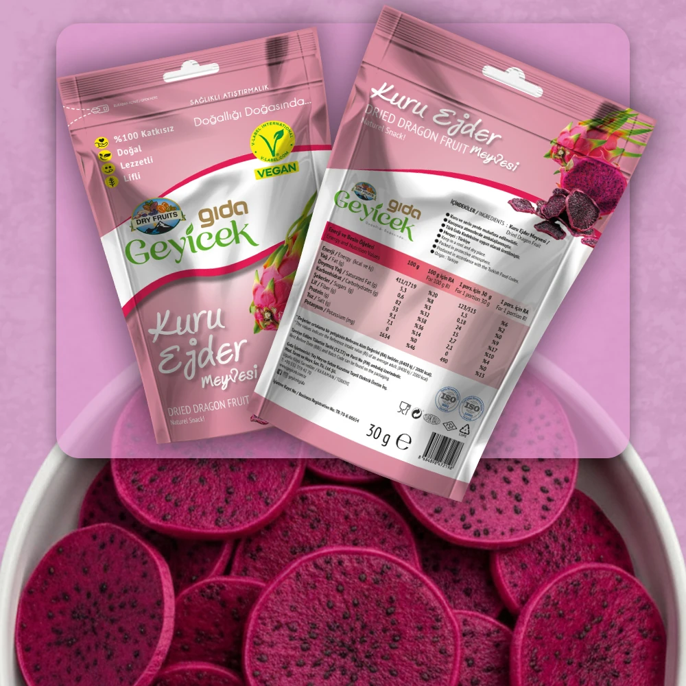 Geyicek Gıda Kurutulmuş Ejder Meyvesi 30 Gr