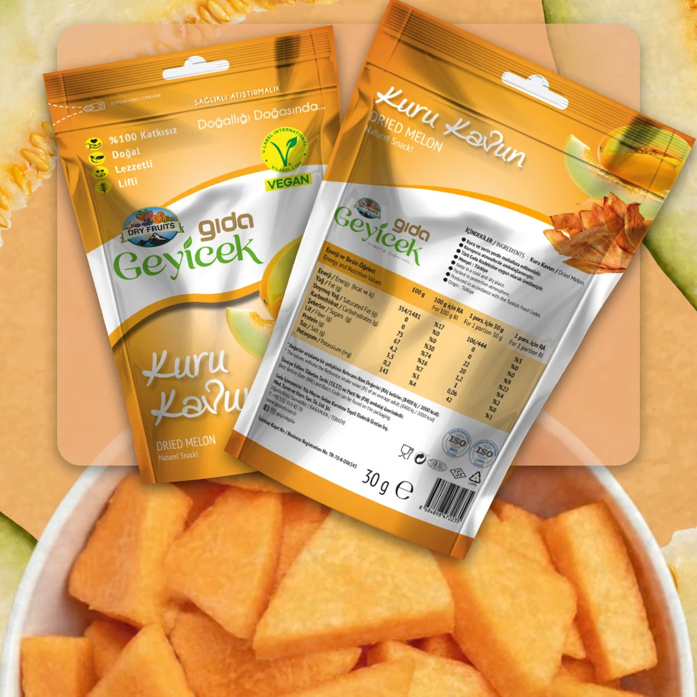 Geyicek Gıda Kurutulmuş Kavun 30 Gr