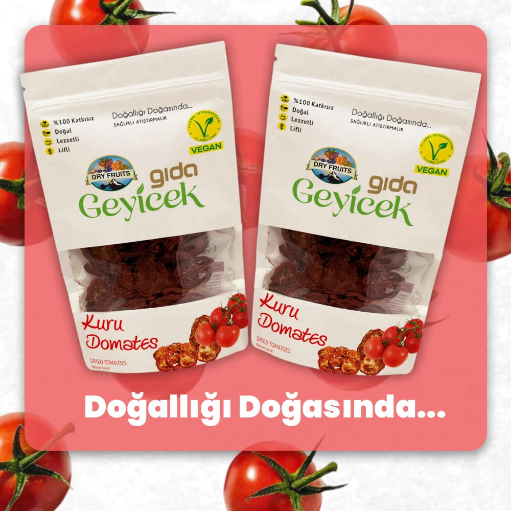 Geyicek Gıda 2'li Kurutulmuş Domates 100 Gr 