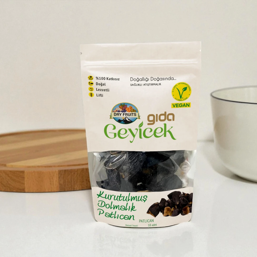 Geyicek Gıda Kurutulmuş Dolmalık Patlıcan (18 Adet)