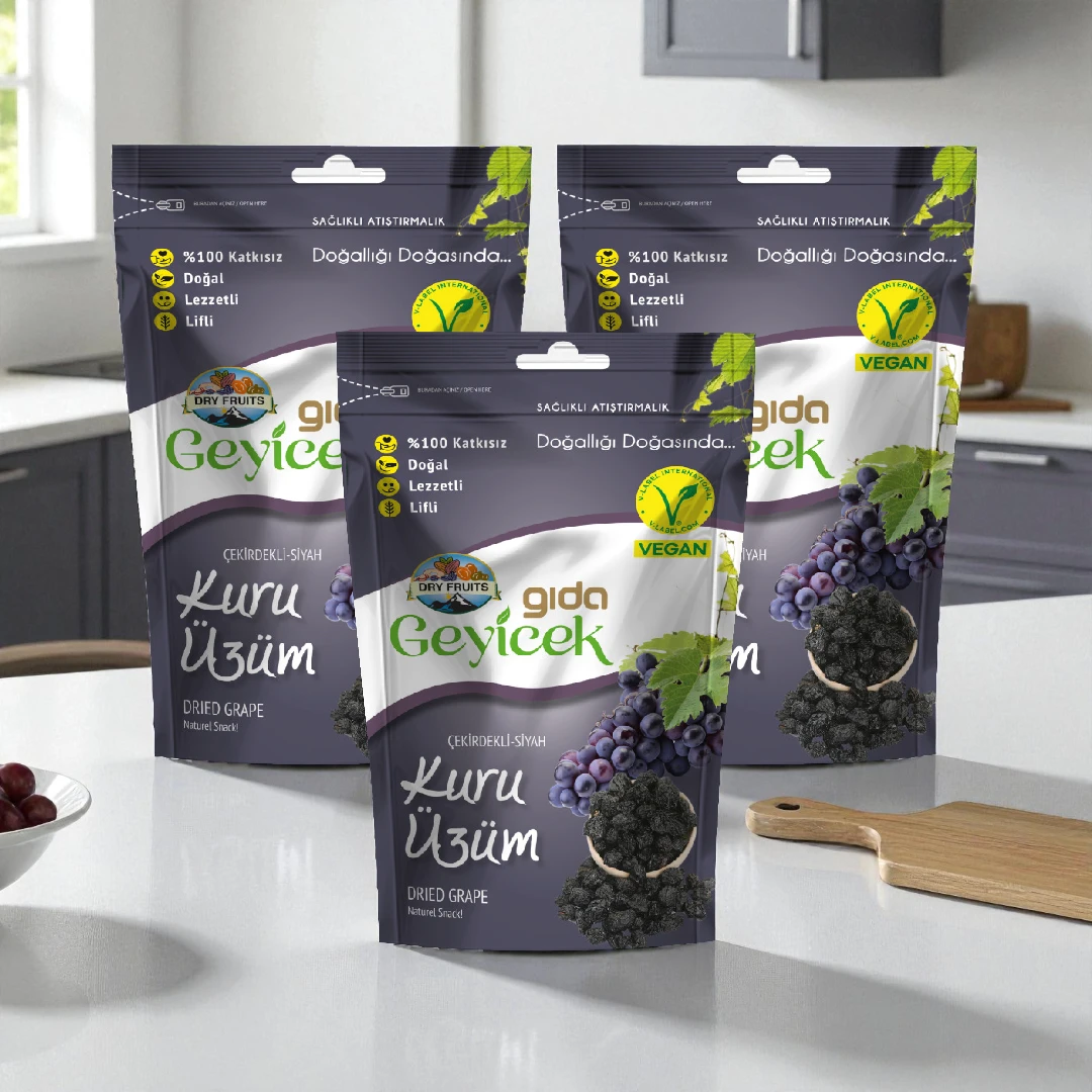 Geyicek Gıda 3'lü Kurutulmuş Üzüm 100 Gr