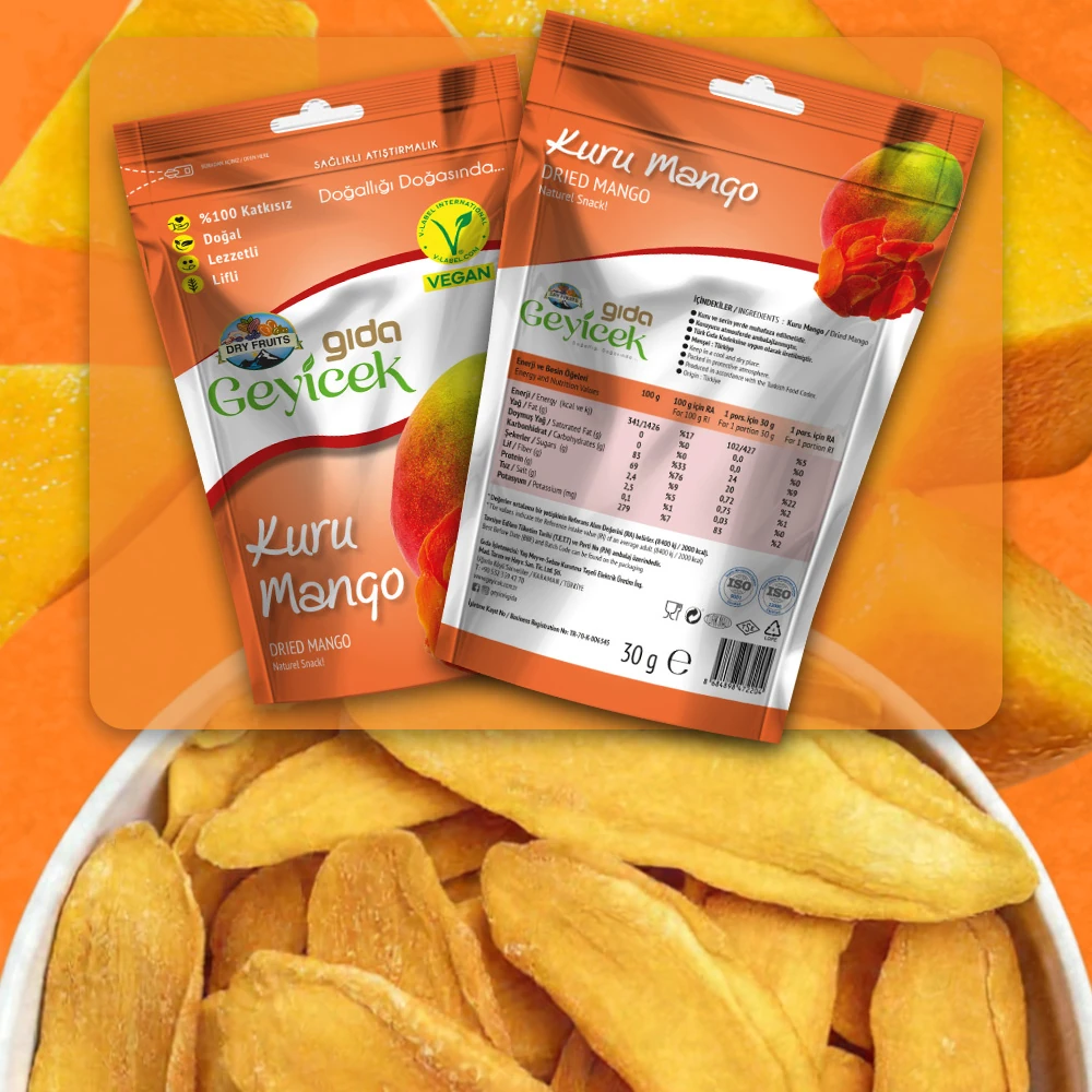 Geyicek Gıda Kurutulmuş Mango 30 Gr