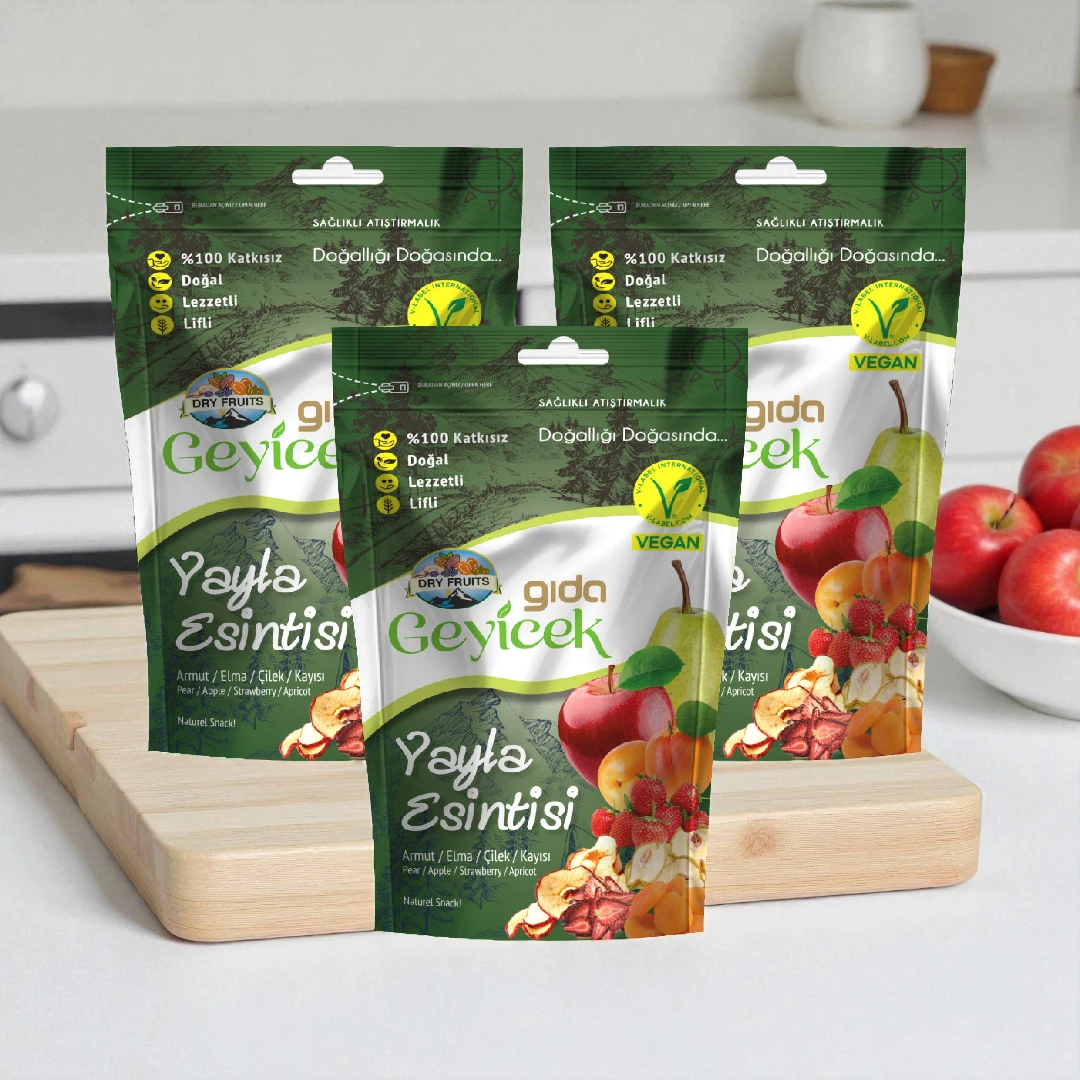 Geyicek Gıda 3'lü Yayla Esintisi (Armut/Elma/Çilek/Kayısı) 50 Gr