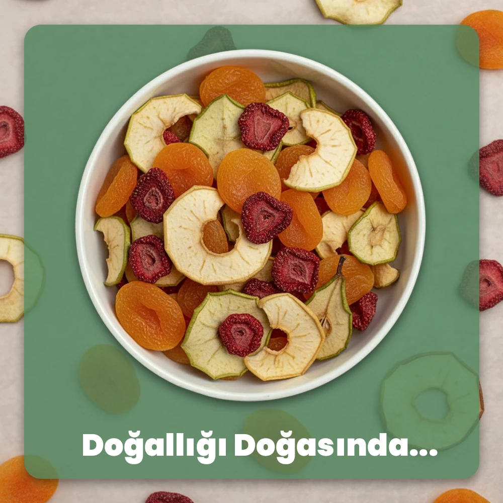 Geyicek Gıda Yayla Esintisi Kurutulmuş Meyveler (Armut/Elma/Çilek/Kayısı) 50 Gr