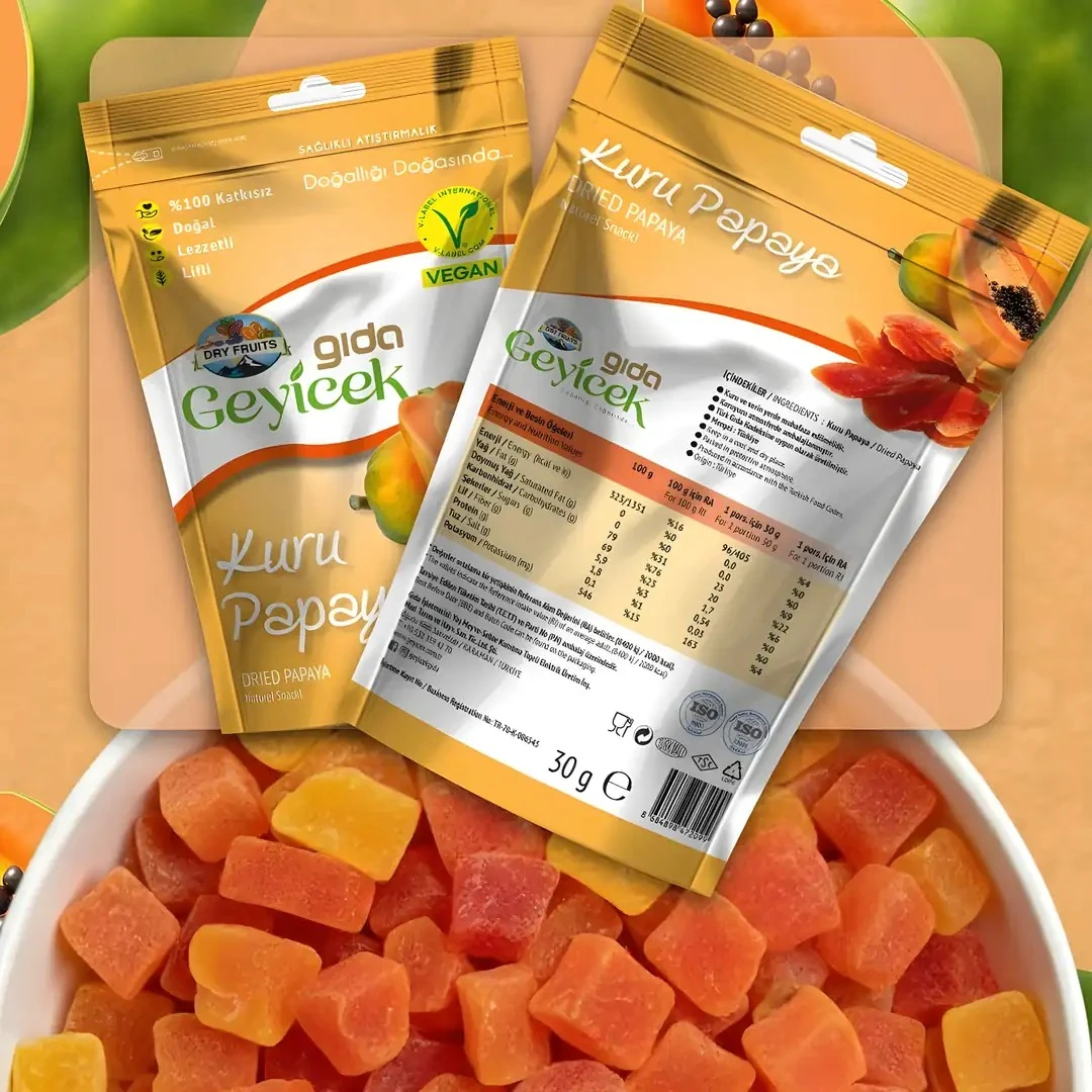 Geyicek Gıda Kurutulmuş Papaya 30 Gr