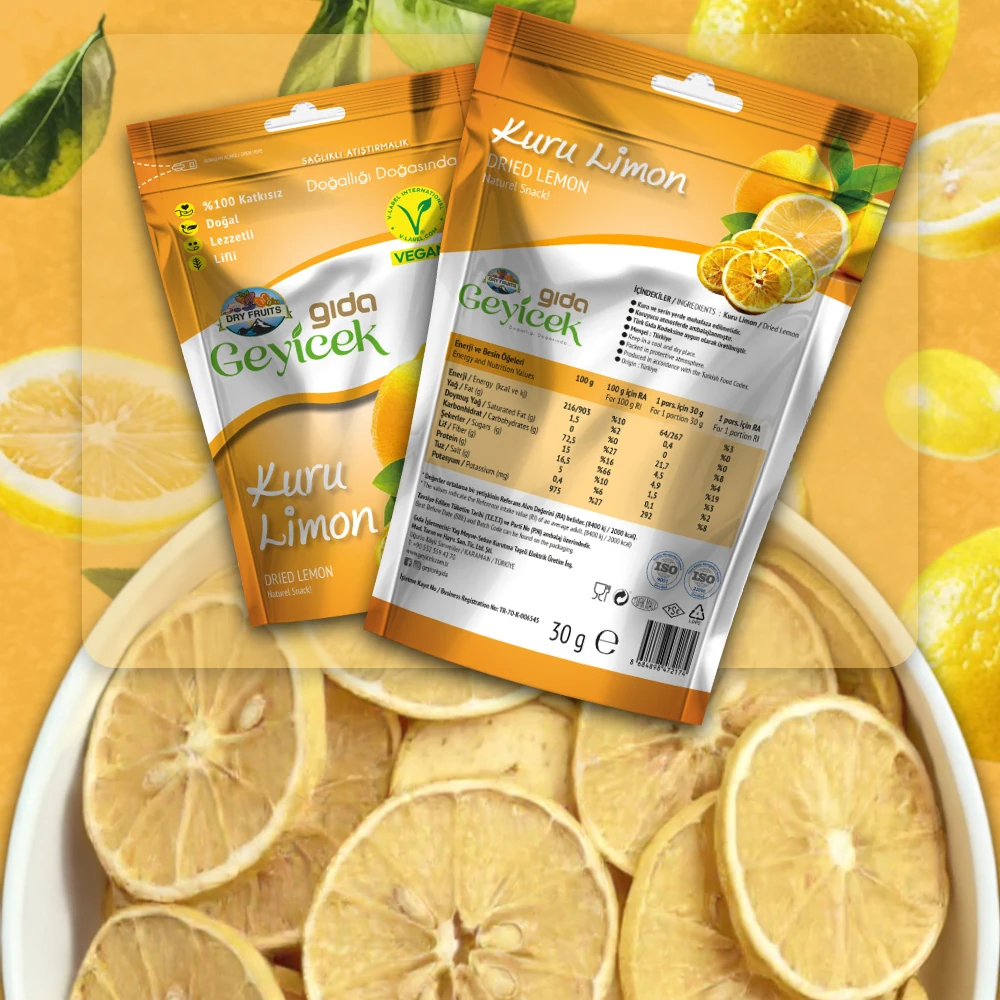 Geyicek Gıda Kurutulmuş Limon 30 Gr 